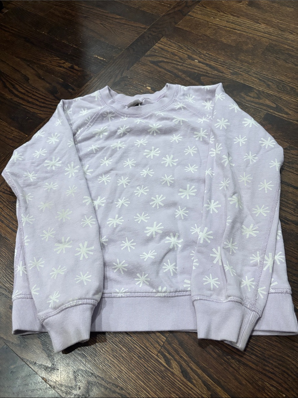 Hanna Andersson Light Purple Pullover with White Starburst Print